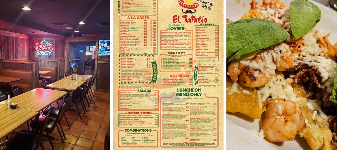 El Tapatio Mexican Restaurant Menu